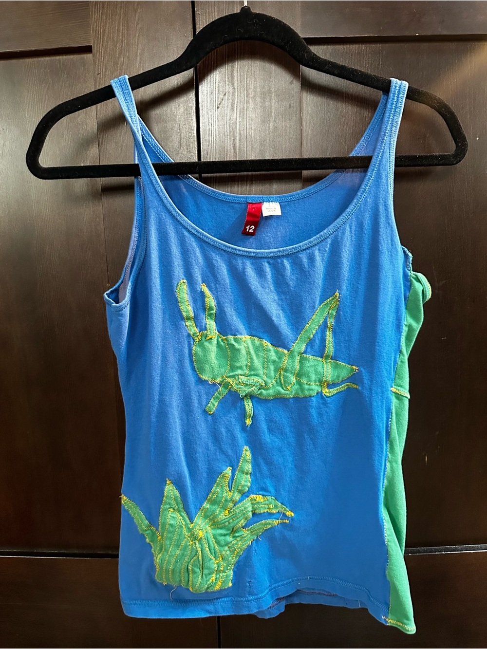 Blue & Green Grasshopper Camisole Tank top